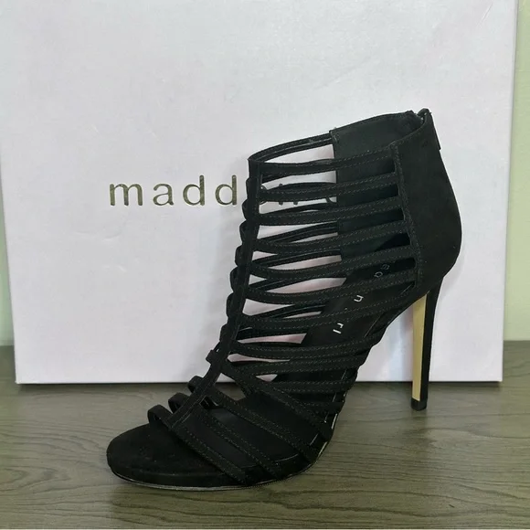 Madden Girl Lexxx Heeled Strappy Sandals - Black - Picture 8 of 8